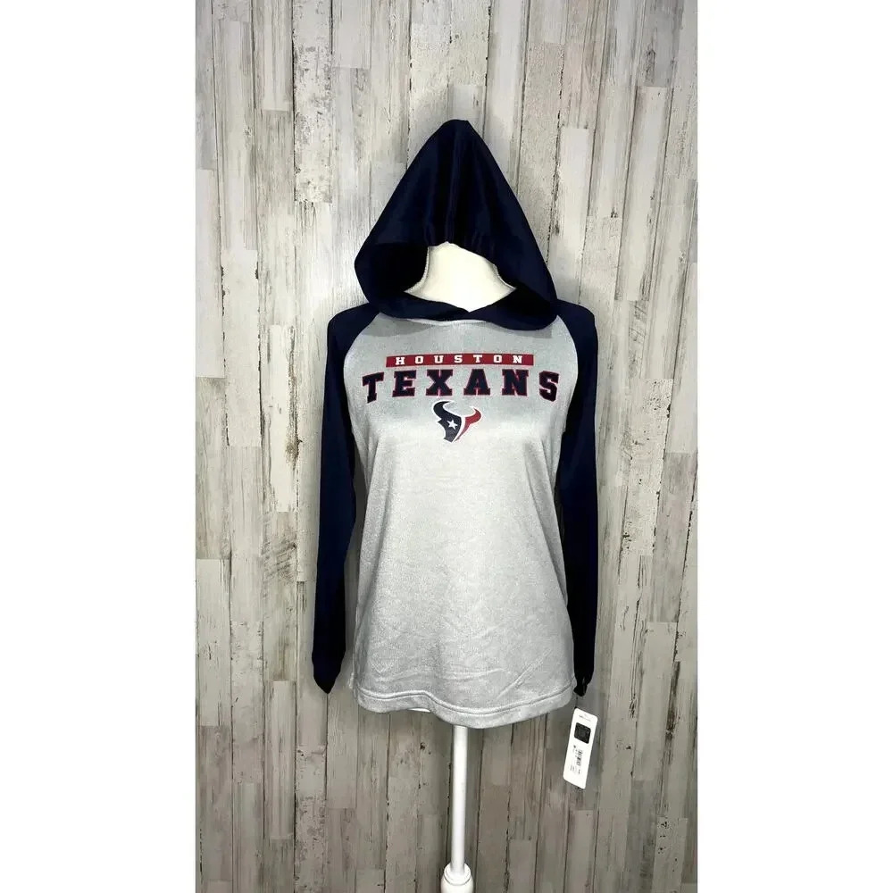 NWT‎ Houston Texans Boys' Youth Large Long Sleeve Lightweight Pullover Hoodie